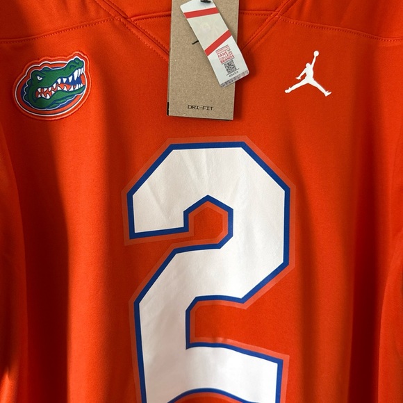 Jordan Orange and Blue Men's Jersey - Picture 2 of 7